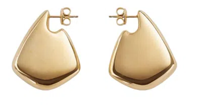 Bottega Veneta Vahuo Two-tone Fin Earrings In Gold