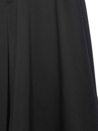 Bottega Veneta Grain De Poudre Wool Skirt In Black