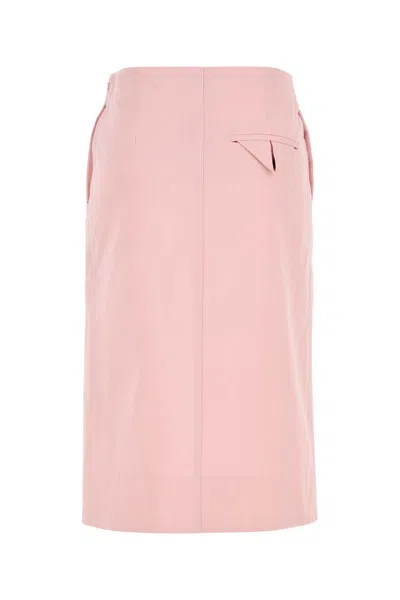 Bottega Veneta Skirt Twill Button Detail Slit Wrap Design In Pink