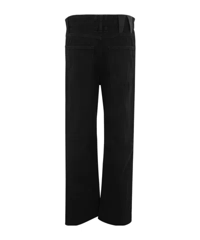 Darkpark Crystal-stitched Holey Wide-leg Pants In Black