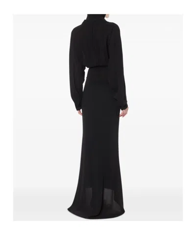 Philosophy Di Lorenzo Serafini Philosophy Di Lorenzo Serafin Draped Poplin Shirt In Black