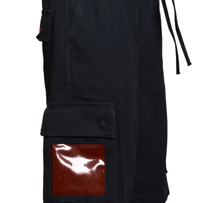 44 Label Group Cargo Bermuda Shorts With Logo In Black