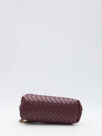 Bottega Veneta Womens Barolo-m Brass Lauren Large Leather Clutch Bag In Burgundy
