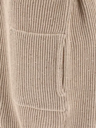 Brunello Cucinelli Diamante Knitted V-neck Cardigan