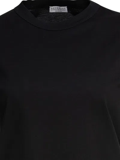 Brunello Cucinelli Black Cotton T-shirt