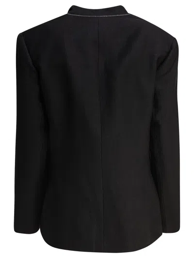 Brunello Cucinelli Single-breasted Layered Blazer In Black