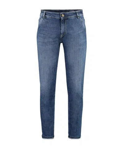 Pt01 Tory Burch Indie Slim Tapered Jeans In Blue