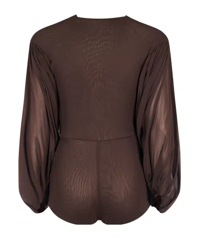 Philosophy Di Lorenzo Serafini Stretch Tulle Bodysuit