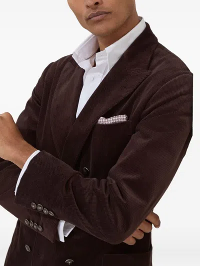 Brunello Cucinelli Brown Double-breasted Jacket