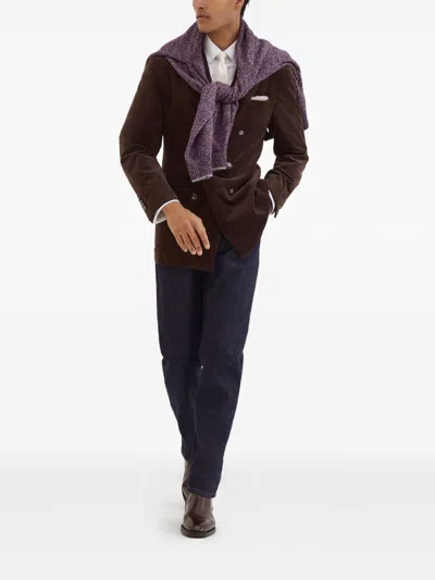 Brunello Cucinelli Brown Double-breasted Jacket