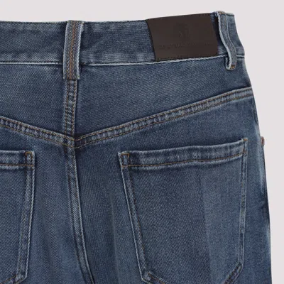 Brunello Cucinelli Wide-leg High-waist Jeans In Soft Denim Blend In Blue