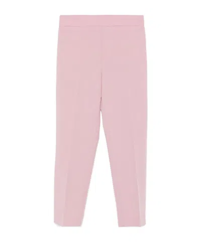 Liu •jo Liu Jo Logo-plaque Tapered Trousers In Pink