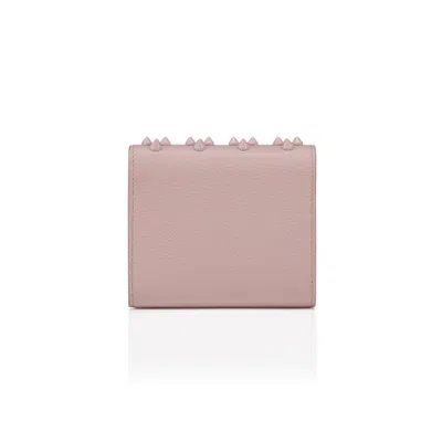 Christian Louboutin Spiked Compact Wallet In Neutral