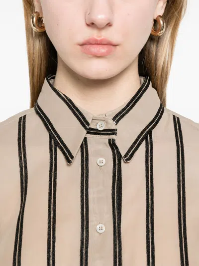 Brunello Cucinelli Vertical Striped Cotton Shirt