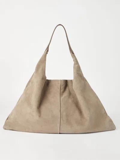 Brunello Cucinelli Suede Swing Hobo Bag