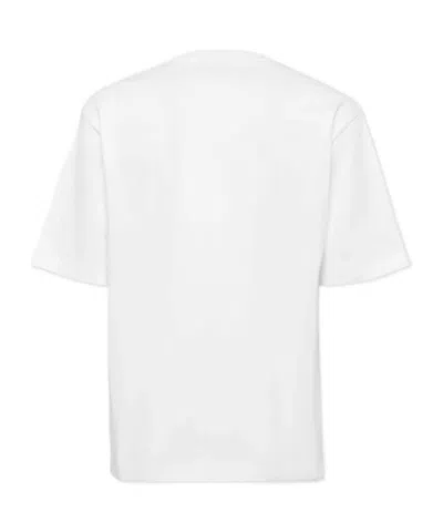 Dsquared2 Loose Fit Cotton Logo T-shirt In White