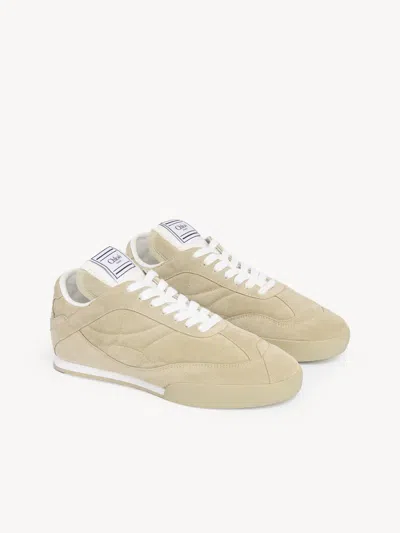 Chloé Quilted Low-top Lace-up Rubber Shoes In Green