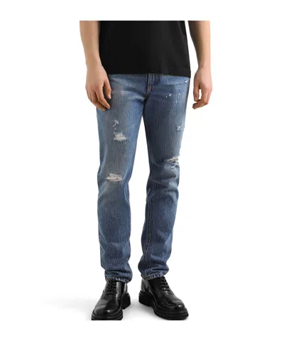 Dolce & Gabbana Distressed Finish Five-pocket Denim Jeans