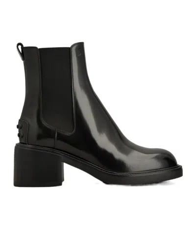 Tod's Stivaletti In Pelle Nera  Donna In Black