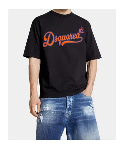 Dsquared2 Dsquared Loose Fit Sponge Patch T-shirt In Black