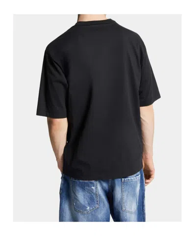 Dsquared2 Dsquared Loose Fit Sponge Patch T-shirt In Black