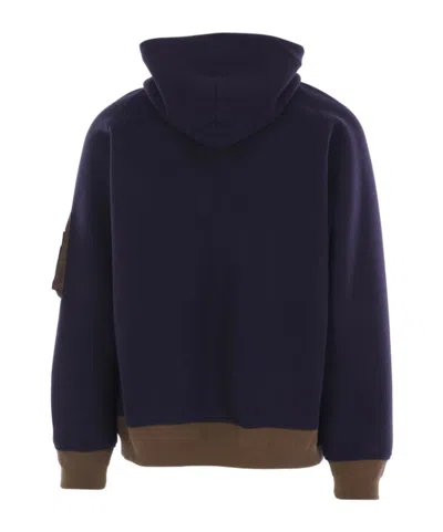 Sacai Men's Sponge Sweat Hoodie In Blue