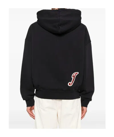 Jacquemus Relaxed Fit Hoodie With Drawstring In Blue