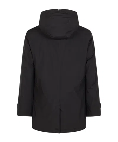 Herno Men's Padded Jacket With Detachable Hood In Black