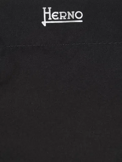 Herno Men's Padded Jacket With Detachable Hood In Black