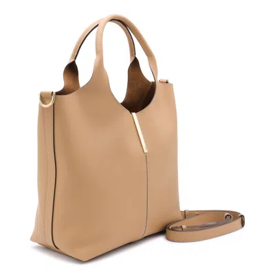 Tod's Shoulder Bag With Detachable Strap And Top Handles In Brown
