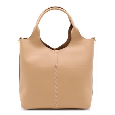 Tod's Shoulder Bag With Detachable Strap And Top Handles In Brown