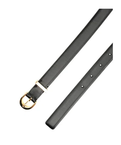 Khaite Buckle Leather Belt In Black