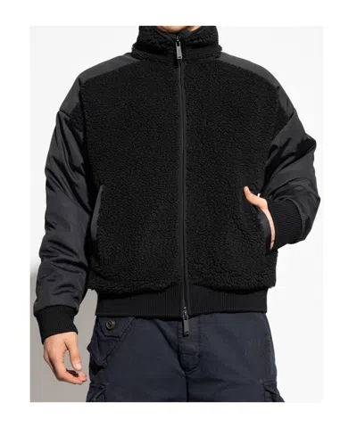 Dsquared2 Fleece Sweatshirt With A Stand-up Collar