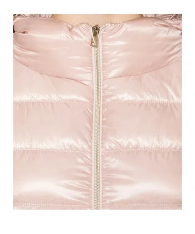 Herno Zippered Quilted Down Jacket In Pink