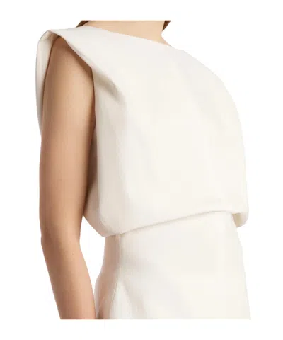 Khaite Toma Bonded Crepe Minidress In White