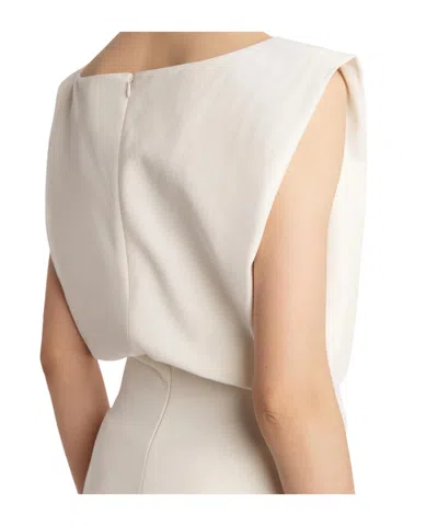 Khaite Toma Bonded Crepe Minidress In White