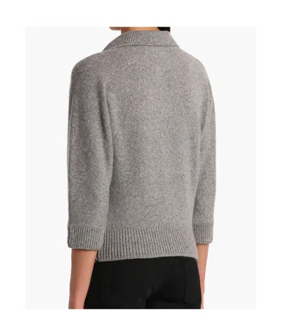 Khaite Shrunken Jo Stretch-cashmere Jumper In Gray