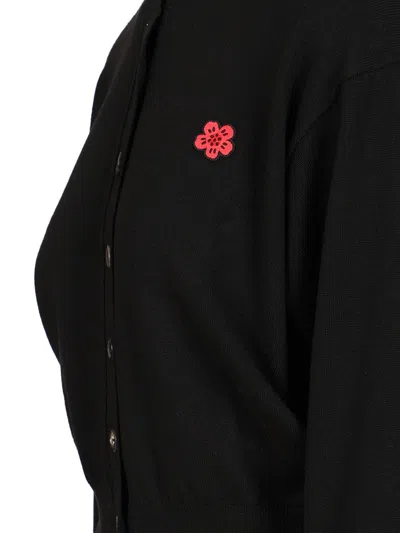 Kenzo Boke Crest Crew Cardigan In Black