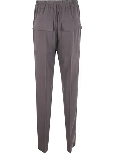 Rick Owens Drawstring Slim Long Trousers In Brown