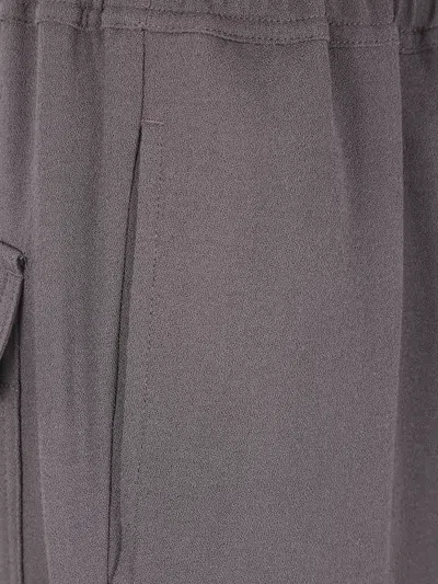 Rick Owens Drawstring Slim Long Trousers In Brown