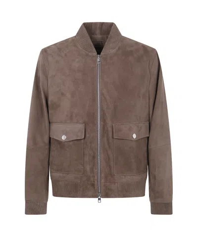 Michael Kors Bomber Jacket In Brown