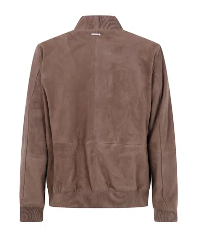 Michael Kors Bomber Jacket In Brown