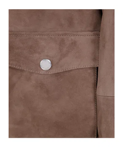 Michael Kors Bomber Jacket In Brown