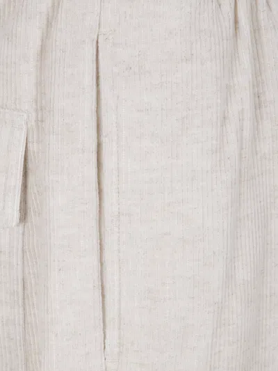 Rick Owens Drawstring Pocket Trousers In Neutral