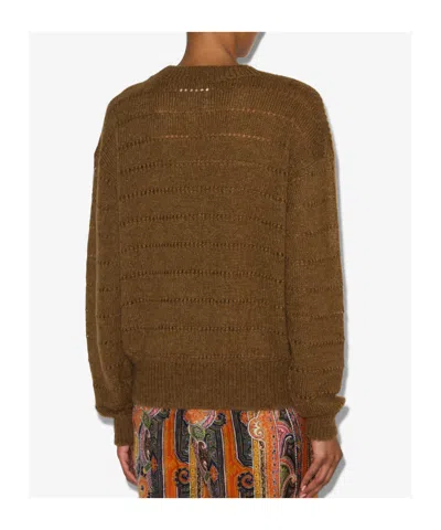 Isabel Marant Étoile Marant Etoile Long-sleeved Crewneck Sweater In Brown