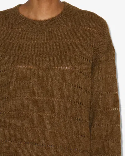 Isabel Marant Étoile Marant Etoile Long-sleeved Crewneck Sweater In Brown