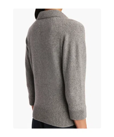 Khaite Shrunken Jo Stretch-cashmere Jumper In Gray
