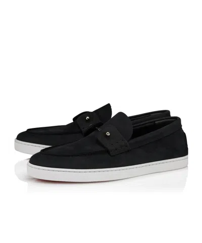 Christian Louboutin Loafers With Contrast Sole And Stitching Accents In Black
