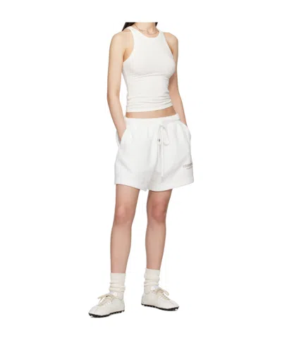 Essentials Drawstring Waist Shorts In White