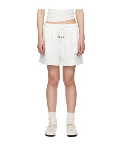 Essentials Drawstring Waist Shorts In White